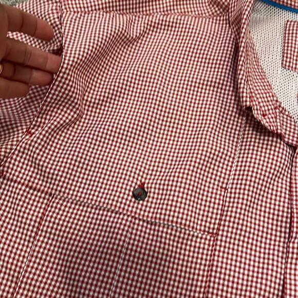 Magellan Outdoors Fish Gear shirt 2XL Red Check Fishing Beach Relaxed Fit XXL - Picture 9 of 16